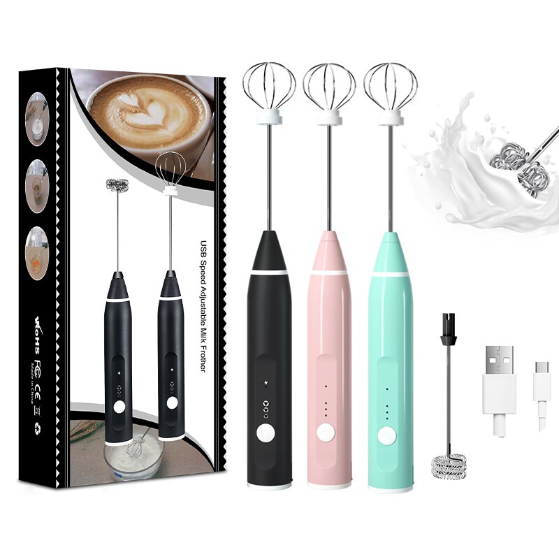 1 PCS Electric Milk Frother Po - Portable Blender Usb Rechargeable recension och pris